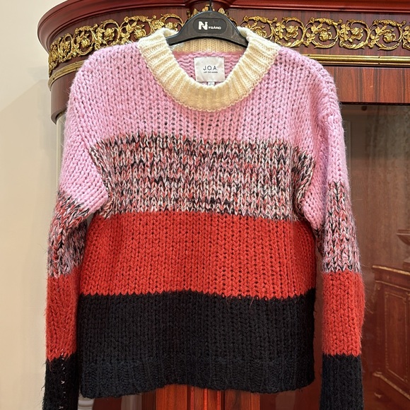 J.O.A knit crew neck multicolored long sleeves sweater top sz.XS - Picture 5 of 11